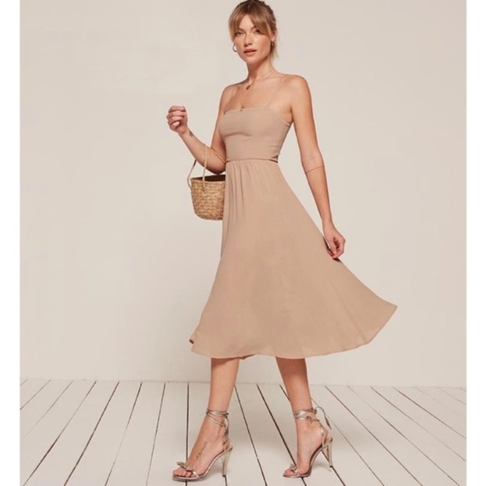 Reformation Nala Dress: Champagne